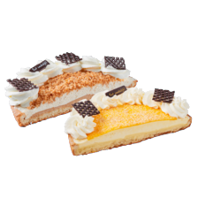 Zwitserse room- of mango kwarkvlaai half